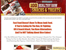 Tablet Screenshot of 100healthyrawsnacks.com